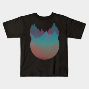 Ombre Mountainscape (Sunset Colors) Kids T-Shirt